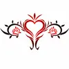 Pegatinas de Tatuaje Dulces y Geniales para Cintura y Cadera de Niña, Patrón de Corazón de Rosa Pegatinas Impermeables para la Parte Baja del Vientre