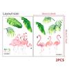Adesivo Fosco de PVC Folha de Bananeira Flamingo Nórdico N1602 Adesivo de Parede Decorativo de Parede de Fundo de Sala de Estar Transfronteiriço