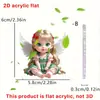 Llavero de Ángel Bebé Plano 2D Acrílico para Coche Colgante Decoración de Mochila Accesorios para Llaves Transfronterizo Nuevo