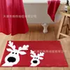 Alfombra de Imitación Cachemir con Diseño de Papá Noel Transfronterizo Alfombrilla Absorbente Resistente al Desgaste para Baño Alfombrilla Decorativa Festiva para Sala de Estar