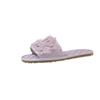 Sandalias planas de perlas y mariposas estilo coreano, pantuflas de casa de suela blanda de una línea, pantuflas de playa antideslizantes de punta abierta para uso exterior