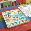 10 hojas/paquete de pósters para colorear, nuevo tema transfronterizo de verano en la costa, divertido para buscar y rellenar coloreando, educativo y creativo para dibujar a mano