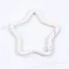 Hebilla de Resorte de Estrella de Cinco Puntas Pintada de Metal Colorida Accesorios para Joyería Llavero DIY Hecho a Mano Anillo de Conexión Colgante Venta al por Mayor