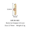 Espaciador de Cierre de Perlas de Doble Fila Chapado en Oro de 14K sobre Cobre con Incrustaciones de Circonitas Materiales para Joyería DIY Colgante Pulsera