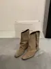 Botines retro de punta cuadrada estilo Western para mujer, con diseño de hebilla de cinturón, un look único y elegante, y tacón grueso, perfectos para otoño e invierno, y adecuados para combinar con pantalones