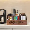 Caixa de Armazenamento de Cápsulas de Café de Madeira com Alça Embutida Caixa de Armazenamento de Cápsulas de Café Caixa Organizadora de Cápsulas de Café
