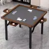 Mesa de Juego Plegable de Madera Maciza para Romper Huevos, para Jugar Competiciones de Póker, Mesa Plegable de Ajedrez y Cartas, Mesa de Mahjong, Mesa Cuadrada Plegable de Doble Propósito