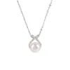 Plata de Ley S925 Lujo Accesible Collar de Perlas de Agua Dulce Estilo Ins para Mujer Cadena para Clavícula Versátil con Diamante Ropa de Trabajo Cadena de Clavícula de Gama Alta