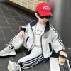 Traje Deportivo para Niños 2340, Nuevo Estilo Primavera/Otoño 2026, Chaqueta tipo cárdigan estilo coreano y pantalón de chándal casual, Conjunto de dos piezas