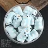 Cuentas Sueltas de Oso de Cerámica Lindas con Agujeros Rectos, Cuentas de Animales Coloridas Pintadas a Mano, Materiales para Pulseras Cadenas de Teléfono Cuentas de Cerámica