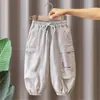 0993 Pantalones de Verano Transpirables Anti-Mosquitos para Niños 2026 Nuevos Delgados Casuales tipo Jogger de Secado Rápido para Niños Bebé Verano