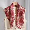 Bufanda de seda y lana "Maestro del Arte Clásico" para mujer, multifuncional, para otoño e invierno, cuadrada, de lana y seda.