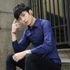 Camisa de manga larga para hombre, versión coreana delgada, nueva base, camisa de tendencia de talla grande, camisa elegante, ropa de una generación de cabello