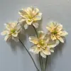 3 papoulas artificiais em cores de outono para decorações de casamento dos sonhos, adereços de fotografia e decoração de casa