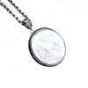 Colgante de Plata de Ley 925 al por Mayor, Estilo Chino Personalizado de Nácar, Colgante de Tara Verde, Joyería Retro Antigua de Plata Tailandesa