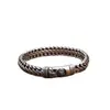 Pulseira Tecida Amarela Leão Padrão Tendência Estilo Nacional Masculina e Feminina Prata 925 Prata Tailandesa Joias Personalizadas Vintage Atacado