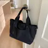 Bolsa Feminina de Grande Capacidade, de Alta Qualidade, Bolsa Tote de Ombro Versátil, Bolsa Saco de Lona Portátil Simples para o Dia a Dia