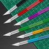 Pluma de Grabado para Estudiantes de Aleación de Aluminio Personalizada Set de Cuchillos de Grabado Metálicos para Bricolaje Cuchillo para Papel de Cuenta Manual Cuchillo de Grabado Manual