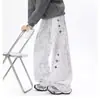 Pantalones cargo tipo paracaidista con silueta estilo INS para hombre y mujer, pantalones casuales holgados de pierna ancha de marca de moda para primavera y otoño, moda retro americana