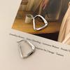 Aretes Cuadrados de Plata Esterlina S999 Nicho de Alta Gama Geométricos Asimétricos Estilo Frío Sencillos Joyería para la Oreja Venta al por Mayor