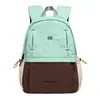 Mochila de estudiante para ir al trabajo con bloqueo de color dopamina transfronterizo, mochila de viaje al aire libre, casual, ligera, gran capacidad, doble hombro, para mujer
