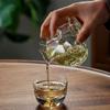 Venta al por mayor al por mayor de taza de té con filtro y tapa de vidrio borosilicato Baicai de alta calidad, tazón de té perfumado de vidrio transparente con tapa