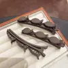Pinza para el Cabello Trenzada de Color Sólido Acrílico Accesorio para el Cabello Flequillo Lateral Pasador Horquilla Herramienta de Peinado de Princesa