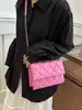 Bolso de Cadena de Color Contrastante Rombo de Moda para Mujer 2025 Elegante Texturizado para el Trabajo al Hombro Cruzado Debajo del Brazo Pequeño Cuadrado Bolso de Mujer