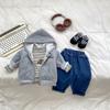 Ins Nueva Chaqueta de Terciopelo con Capucha para Niños Otoño e Invierno Cárdigan con Letras Sudadera Bebé Niño Top Chaqueta de Moda