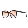 Óculos de Sol Cor Pôr do Sol com Armação Preta Novo Estilo Coreano Óculos de Sol Degradê para Homens e Mulheres High-End Ins Sun Eyes