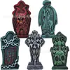 2027 Halloween Lápida Simulación Retro Tablero Hueco de Plástico PP Impresión UV Decoración de Letrero para Jardín Exterior