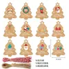 50 Piezas etiquetas navideñas, colgantes decorativos de árbol de Navidad de papel kraft, decoraciones para regalos de Navidad, Papá Noel, Amazon