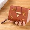 Carteira Atacado Fabricante Feminina Curta Folha 80% de desconto Feminina Estilo K Recortada Moda Tendência Porta-Moedas Zíper Porta-Cartões
