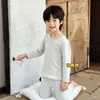 Ropa cálida de otoño nueva para niños 2026, Ropa de casa de algodón puro Clase A para otoño e invierno para niños y niñas, Conjunto de pijama para bebé