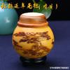 Libélula de Bambú, Insecto Calabaza con Cubrebocas, Jaula para Saltamontes de Seda con Núcleo Dorado de Insecto, Colgante de Saltamontes Dorado de Calabaza