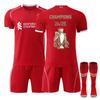 Salah Não. 11 Crianças 2425 Padrão Taça de Ouro Liverpool Campeonato da Premier League Edição Comemorativa Conjunto de Camisa Masculino Transfronteiriço