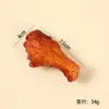 PVC Simulación Comida Piernas de Pollo Frito Alitas de Pollo Papas Fritas Flor de Arroz de Pollo Llavero Colgante Modelo de Comida Frita Falsa Venta al por Mayor