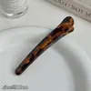 Pinza para el Cabello Sin Costuras Estampado de Leopardo Flequillo Delantero Flequillo Despeinado Pinza de Pico de Pato Grande Disco para el Cabello Trasero Pinza para Lavar el Cabello Cara Maquillaje Niños