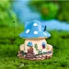 Casa de Cogumelo micro paisagem decoração artesanato de resina casa de vila DIY sonho conto de fadas acessórios de decoração de sonho