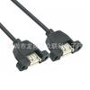 Cabo de Extensão USB Fêmea para Fêmea com Orelhas 0,5m 0,5m com Furos para Parafuso Pode Fixar o Painel Cabo de Dados