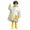 Impermeable infantil para estudiantes de primaria, apto tanto para niños como para niñas, impermeable de cuerpo completo, a prueba de lluvia, portátil, con estampado de dibujos animados