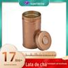 Lata Cilíndrica Longa para Folhas de Chá Verde, Lata Redonda de 100g para Chá de Jasmim, Embalagem de Lata para Folhas de Chá