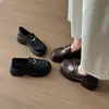 Zapatos Loafer de Mujer para Otoño 2026, Estilo Británico, Nuevos Zapatos Universitarios con Suela Gruesa y Slip-On, Tacón Grueso