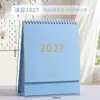 2027 Suporte de Papel Morandi Calendário de Mesa Personalizado Simples Estilo Ins Estampagem a Quente Calendário Publicidade Empresarial Impressão de Logo Atacado