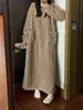 Pijama de Lã Coral Feminino Outono e Inverno Forrado Espessado Quente Solto Lã Coral Roupas de Casa Pijama Camisola