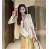 Cárdigan de Protección Solar Lyocell Tencel 2026 Holgado Delgado Verano Camisa de Aire Acondicionado Protección Solar Seda de Hielo Top Corto para Mujer t