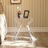 Mesa de centro italiana sencilla, sofá, sala de estar, mesa auxiliar transparente, hogar, luz, lujo, esquina, pequeño apartamento, minimalista, mesita de noche, mesa pequeña