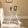 Mesa auxiliar transparente acrílica para sofá mesa de centro de lujo ligero para el hogar mesa de esquina mesa pequeña de diseñador para apartamento pequeño mesita de noche minimalista