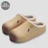 Chinelos de Algodão Impermeáveis para Homens, Chinelos de Solado Grosso para Uso Externo no Inverno, Chinelos de Algodão Antiderrapantes para Casais para Casa no Outono e Inverno, Atacado de Inverno