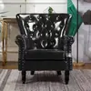 Sofá de terciopelo individual estilo americano, sillón perezoso a rayas retro simple, silla sofá de cuero para balcón de casa, sofá pequeño de moda